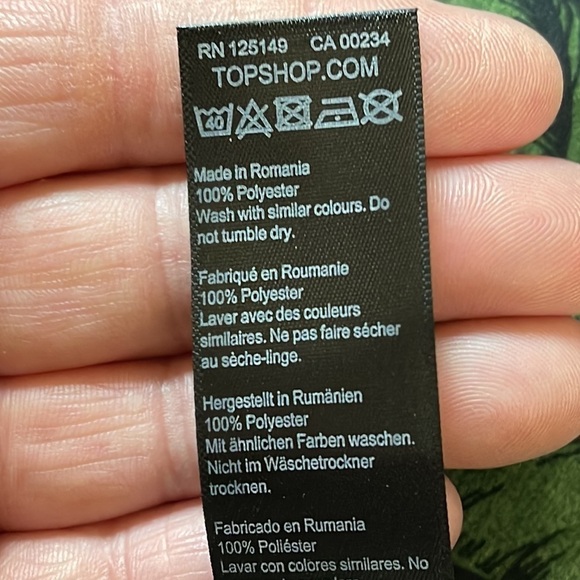 Topshop Green Hibiscus Floral Halter Neck Cutout Sleeveless Midi Dress size 10 - Picture 13 of 14